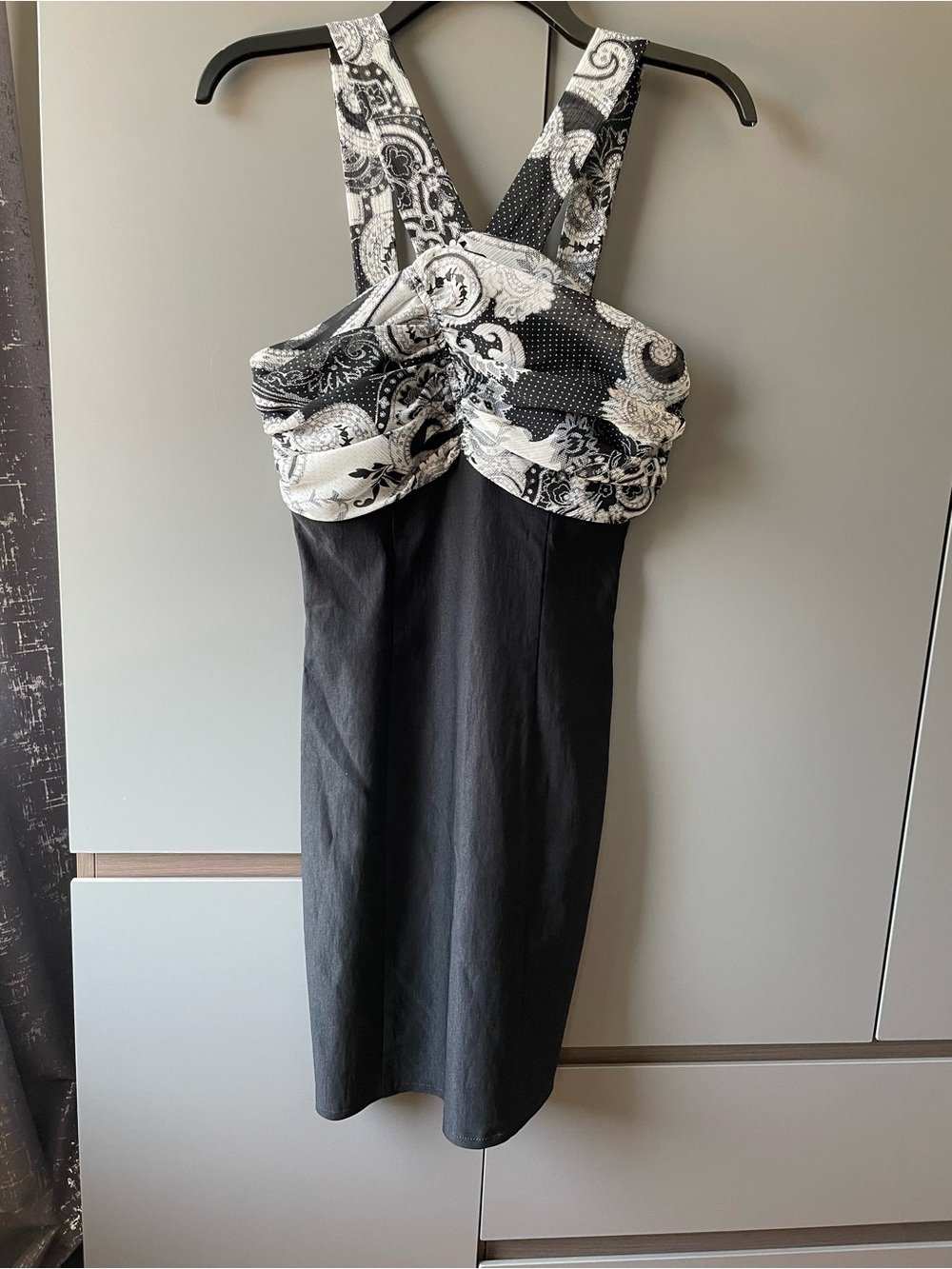 Mystic Black and White Paisley Dress